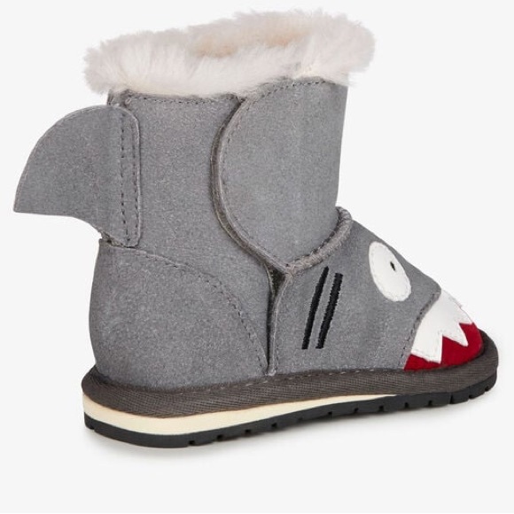 New EMU Shark Walker Costume Shearling Wool Suede Boot Shoe Baby 6-12 Toddler 3 - Picture 5 of 17